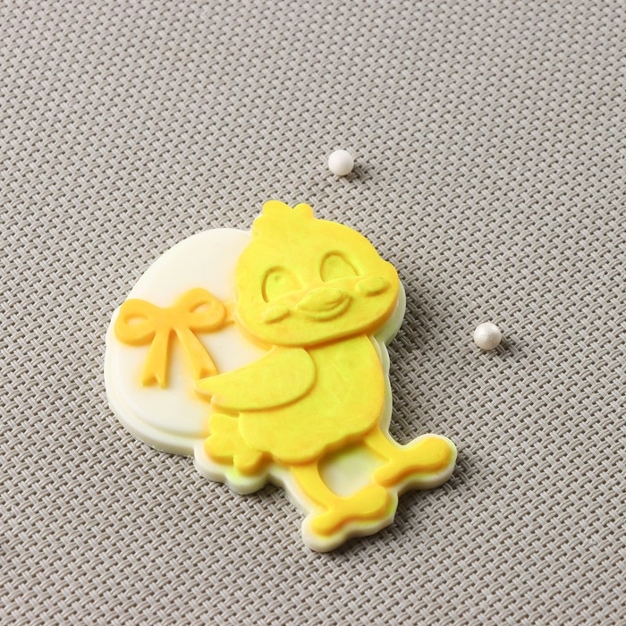 Силиконовая форма &laquo;Цыпленок с яйцом&raquo;, 7,5&times;6,5 см, цвет прозрачный