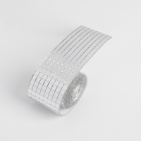 Зеркальная мозайка клеевая, 0,5 × 0,5 см, 8 рядов 4 см × 1 м, серебряное стекло Зеркальная мозайка клеевая, 0,5 × 0,5 см, 8 рядов 4 см × 1 м, серебряное стекло