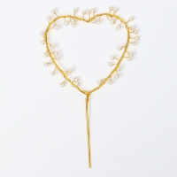 Топпер «Сердце с бусинами», цвет золото Топпер «Сердце с бусинами», цвет золото