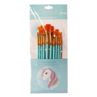 Набор кистей синтетика, 10 штук (№2/0,1,3,6,8,10,6,4,5,2), в блистере Набор кистей синтетика, 10 штук (№2/0,1,3,6,8,10,6,4,5,2), в блистере