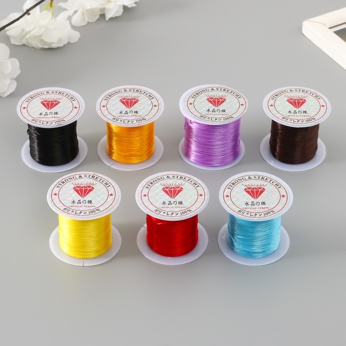 Резинка латексная для бисера 0,8 мм, 10 м, МИКС Резинка латексная для бисера 0,8 мм, 10 м, МИКС