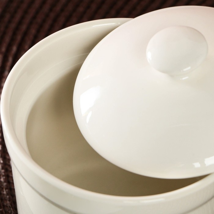 Сахарница керамическая &laquo;Сахар&raquo;, 250 мл, цвет белый