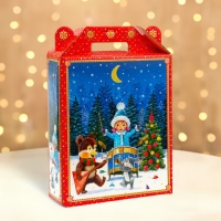 Новый год. Подарочная коробка новогодняя Подарок "Чаепитие" 16,8 х 7 х 25 см. Новый год. Подарочная коробка новогодняя Подарок "Чаепитие" 16,8 х 7 х 25 см.