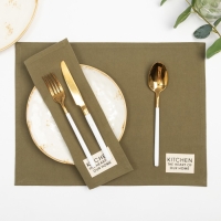 Набор салфеток Этель Kitchen, цвет зелёный, 30х40 см - 2 шт, 100% хлопок, саржа 220 г/м2 Набор салфеток Этель Kitchen, цвет зелёный, 30х40 см - 2 шт, 100% хлопок, саржа 220 г/м2