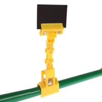 Ценникодержатель с зажимом 18,5&times;5,4&times;4, вращающийся 360 градусов, цвет МИКС