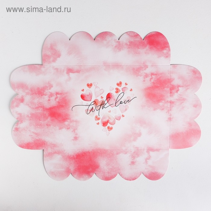 Коробка для печенья, кондитерская упаковка с PVC крышкой, &laquo;Для любимых&raquo;, 20 х 30 х 8 см