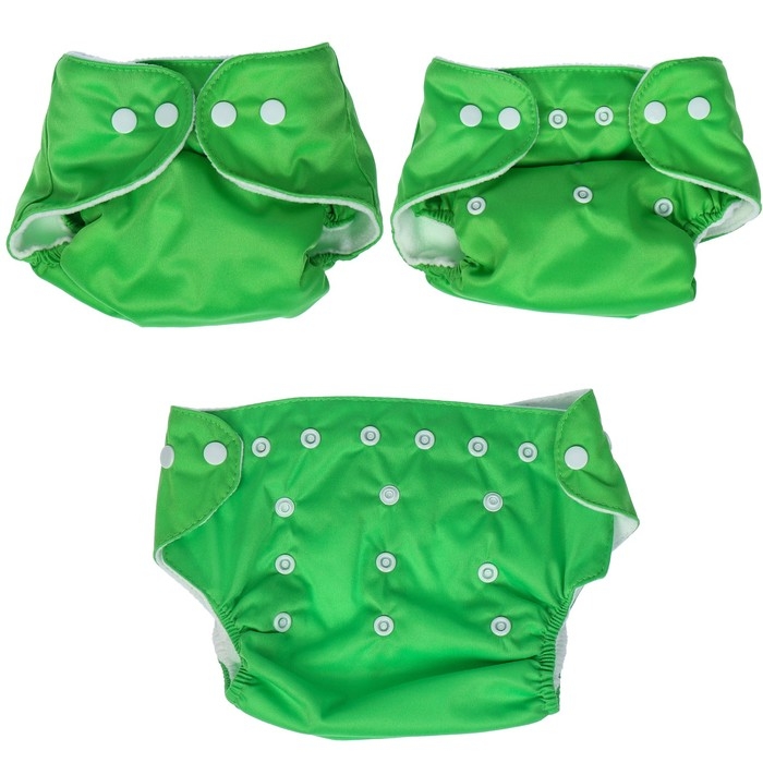 Многоразовый подгузник, 3-15 кг, цвет зеленый, Крошка Я Многоразовый подгузник, 3-15 кг, цвет зеленый, Крошка Я