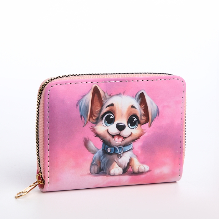 Кошелёк детский на молнии «Выбражулька», цвет розовый Кошелёк детский на молнии «Выбражулька», цвет розовый