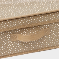 Короб для хранения Доляна Points, 30×28×15 см, цвет бежевый Короб для хранения Доляна Points, 30×28×15 см, цвет бежевый