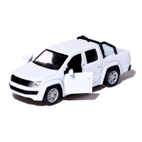 Машина металлическая «Тундра», открываются двери, 1:32, инерция, цвет белый Машина металлическая «Тундра», открываются двери, 1:32, инерция, цвет белый