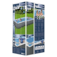 Бассейн каркасный Power Steel, 732 х 366 х 132 см, песчаный фильтр-насос, лестница, тент, 56475 Bestway Бассейн каркасный Power Steel, 732 х 366 х 132 см, песчаный фильтр-насос, лестница, тент, 56475 Bestway