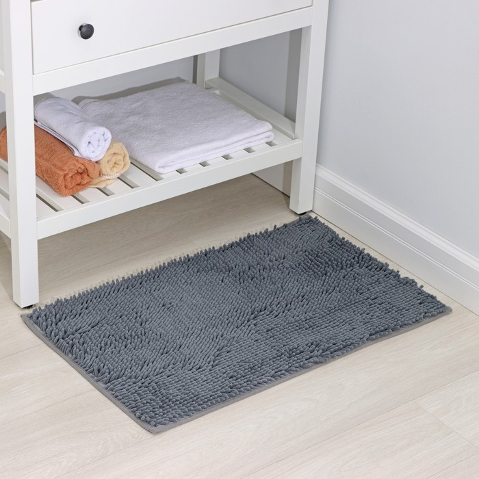 Коврик для дома Доляна «Букли длинные», 49×75,5 см, цвет серый Коврик для дома Доляна «Букли длинные», 49×75,5 см, цвет серый