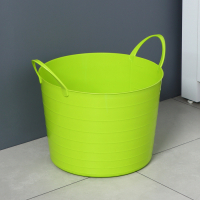 Корзина для белья мягкая, 17 л, 33&times;33&times;24,5 см, цвет ярко-зелёный