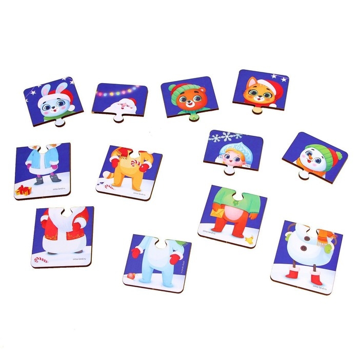 Пазлы-половинки &laquo;Новый год! Новогодняя кутерьма&raquo;