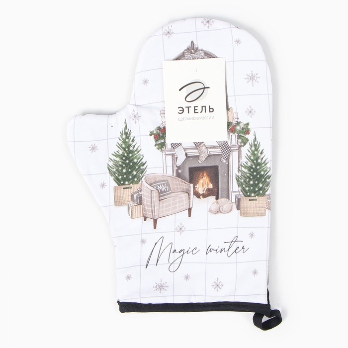 Новый год. Варежка-прихватка Magic winter 20х28см, саржа, 100% х/л, ватин 250г/м2 Новый год. Варежка-прихватка Magic winter 20х28см, саржа, 100% х/л, ватин 250г/м2