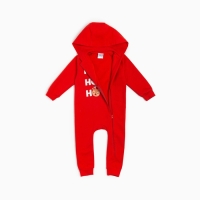 Комбинезон с капюшоном Крошка Я &laquo;Новогодние зверята&raquo;, рост 62-68 см, цвет красный