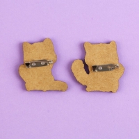 Значки деревянные, неразлучники &laquo;Моей половинке&raquo;, 2 шт., 8 х 12 см.