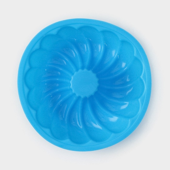 Форма для выпечки Доляна &laquo;Немецкий кекс. Заварное печенье&raquo;, силикон, d=13 см, цвет синий