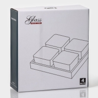 Менажница стеклянная Magistro &laquo;Званый прием&raquo;, 4 секции, 250 мл, 22,5&times;19&times;6 см