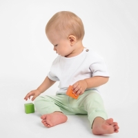 Футболка детская MINAKU: Basic Line BABY, цвет белый, рост 68-74 Футболка детская MINAKU: Basic Line BABY, цвет белый, рост 68-74