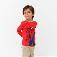 Футболка с длинным рукавом MARVEL "Spider man hero", рост 122-128 (34), красный