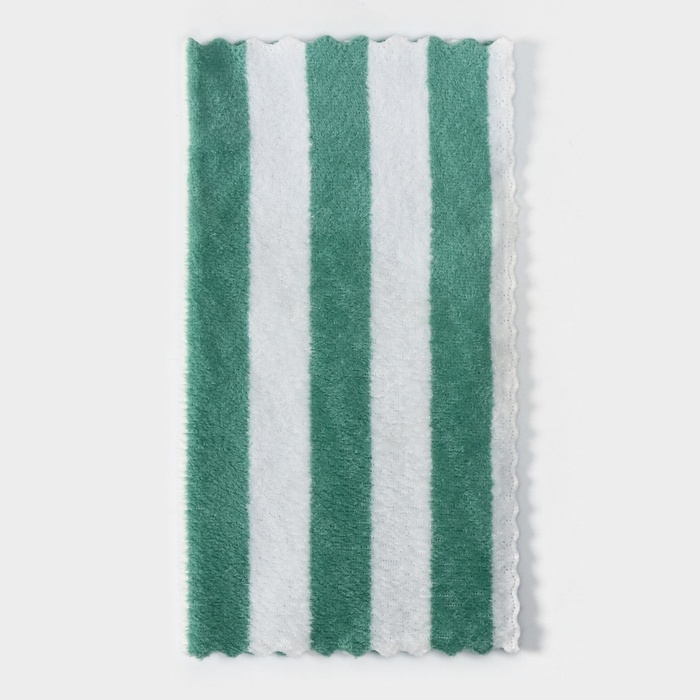 Салфетка для уборки Доляна &laquo;Полоски&raquo;, микрофибра махровая, 30&times;30 см, цвет МИКС