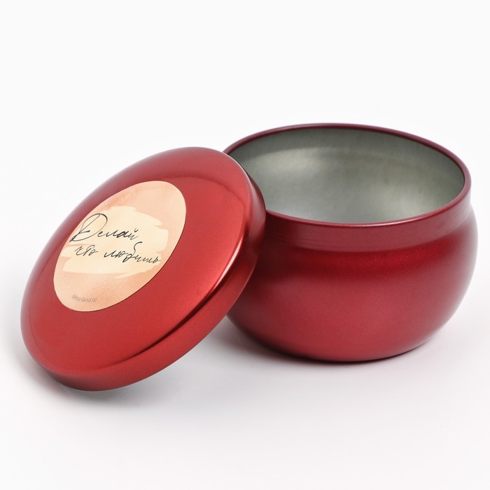 Банка для изготовления свечей с наклейкой &laquo;Делай что любишь&raquo;, 6,5 х 3,8 см.