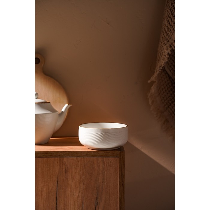 Миска фарфоровая SL Home «Волн в камне», 650 мл, d= 14 см, цвет белый Миска фарфоровая SL Home «Волн в камне», 650 мл, d= 14 см, цвет белый