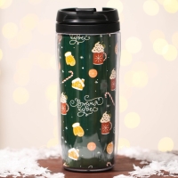 Новый год. Термостакан новогодний пластиковый &laquo;Время чудес&raquo;, 350 мл