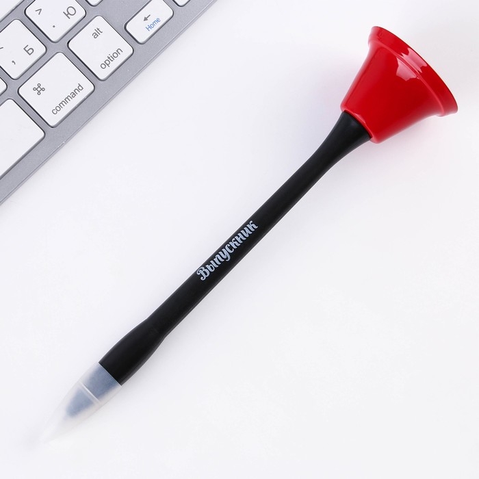 Ручка прикол колокольчик шариковая на открытке на выпускной «Удачи тебе, Выпускник!» синяя паста 0.8 мм Ручка прикол колокольчик шариковая на открытке на выпускной «Удачи тебе, Выпускник!» синяя паста 0.8 мм