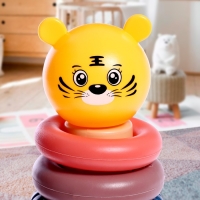 Пирамидка &laquo;Зверята&raquo;, 7 колец, МИКС