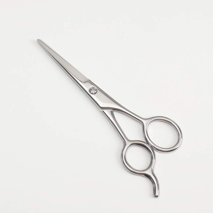 Ножницы парикмахерские с упором, лезвие &mdash; 4,5 см, цвет серебристый