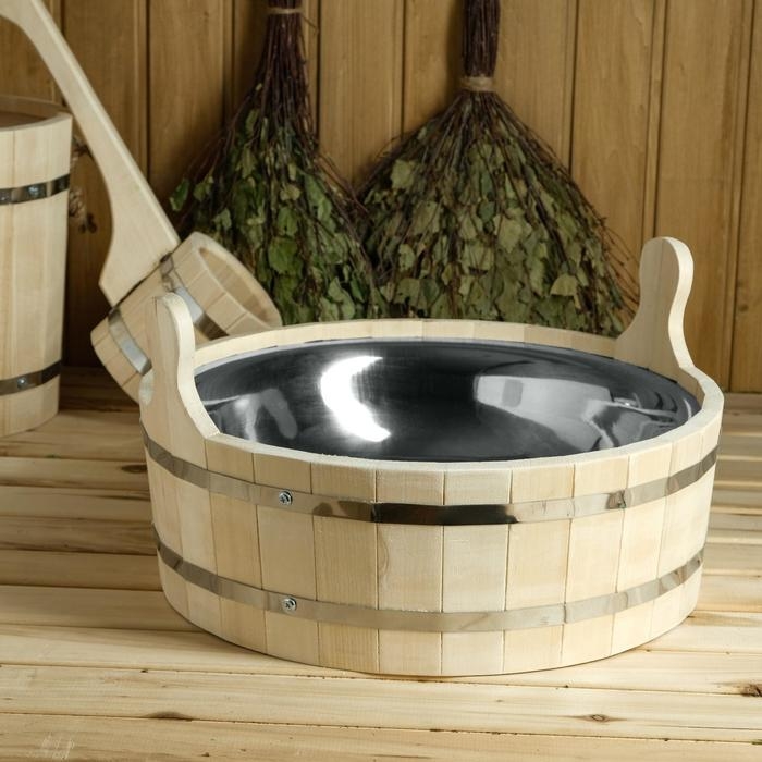 Набор для бани и сауны 3 в 1, ковш 0,8 л, запарник 9 л, шайка 10 л Набор для бани и сауны 3 в 1, ковш 0,8 л, запарник 9 л, шайка 10 л