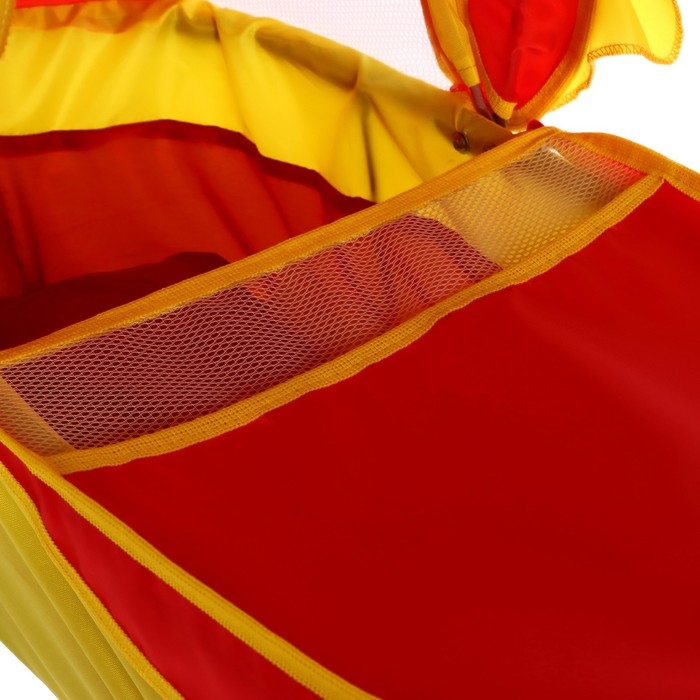 Коляска кукольная №2, цвет красно-жёлтый Коляска кукольная №2, цвет красно-жёлтый