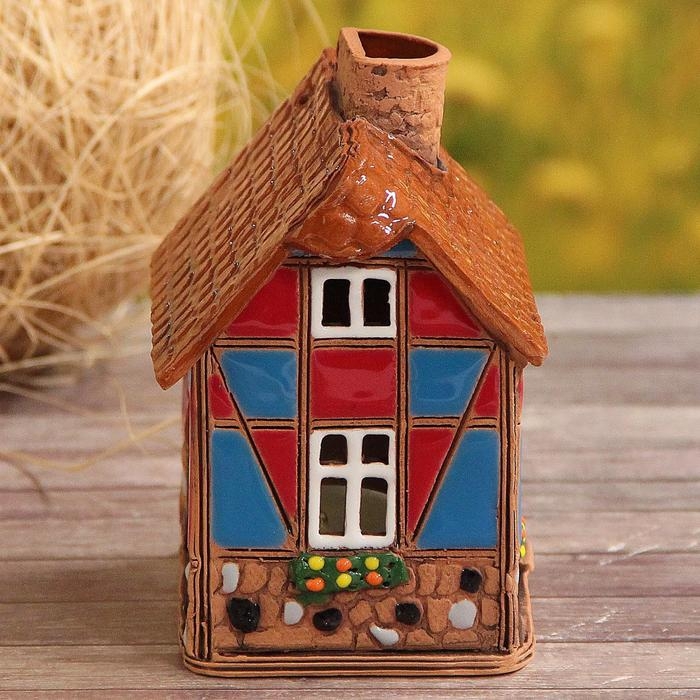 Аромалампа Домик &laquo;Лайма&raquo;, ручная работа, микс, 12 см