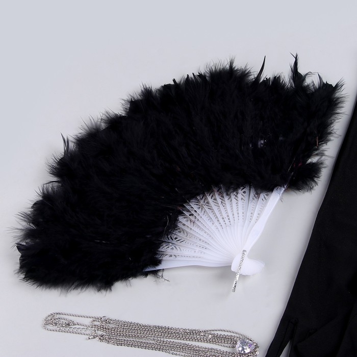 Новогодний карнавальный набор &laquo;Роскошь&raquo;, (веер+перчатки+украшение на голову), на новый год