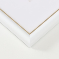 Фоторамка пластик "МИРАМ" 20х20 см, 636461-22, белый с золотом (пластиковый экран)