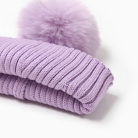 Комплект шапка и перчатки KAFTAN р.52-54 сиреневый Комплект шапка и перчатки KAFTAN р.52-54 сиреневый