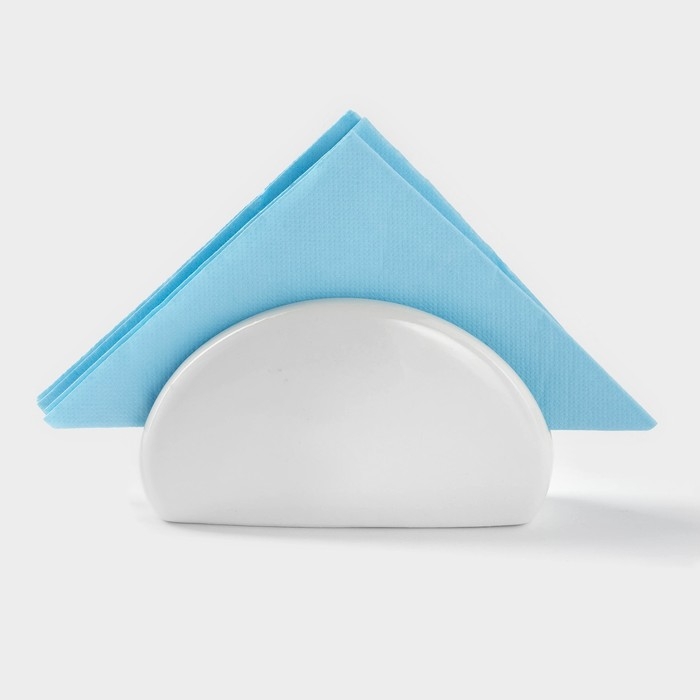 Салфетница керамическая &laquo;Классика&raquo;, 12&times;4,5&times;7 см, цвет белый