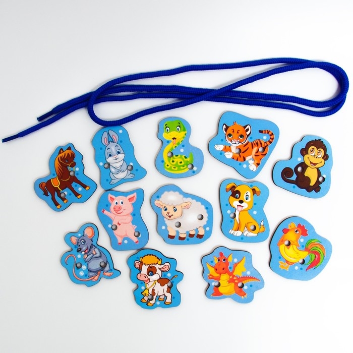 Шнуровка &laquo;Новогодняя&raquo;, 12 элементов