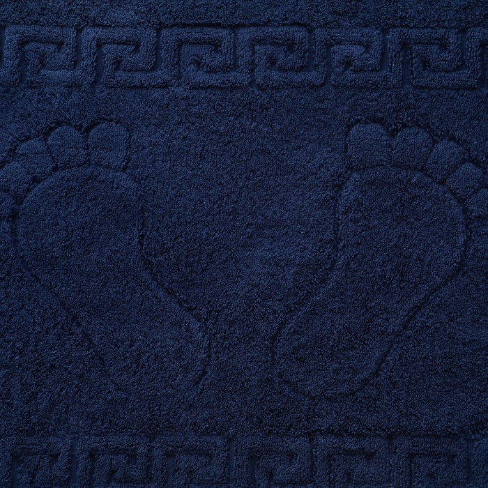 Полотенце для ног жаккард Ножки 50х70см, цв.тёмно-синий, 700г/м, хлопок 100%