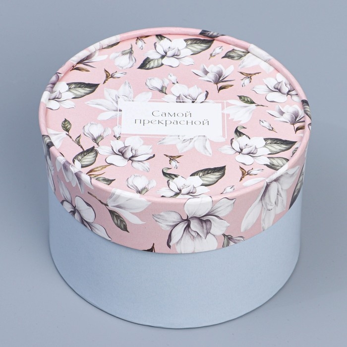 Набор шляпных коробок 2 в 1, упаковка подарочная, &laquo;Цветы&raquo;, 16 х 11.5, 13 х 9 см