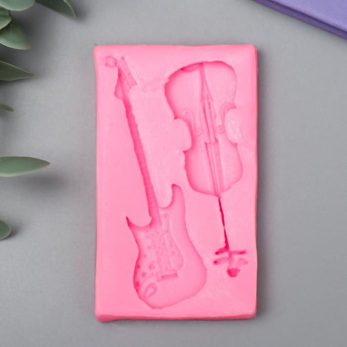 Молд силикон Молд силикон "Гитара и контрабас" 2 предмета 1х7,8х4,5 см