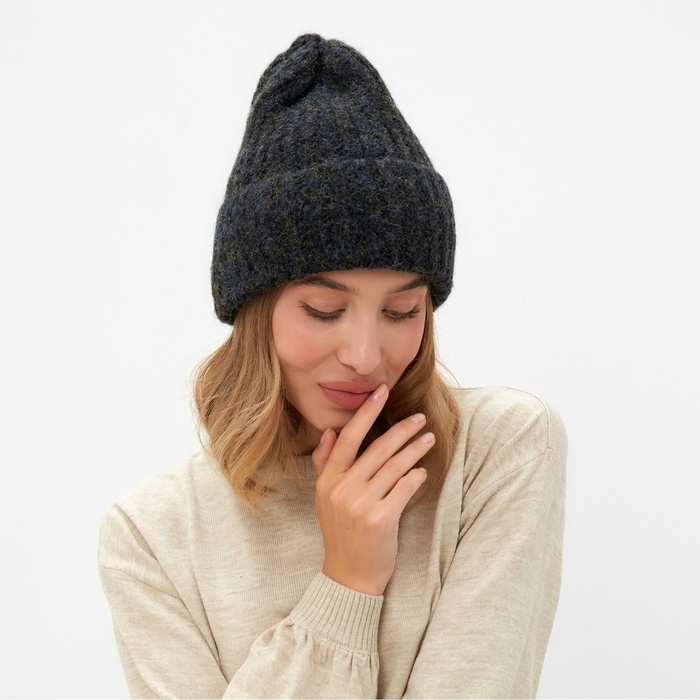 Шапка женская MINAKU овер one size 52-58 графит Шапка женская MINAKU овер one size 52-58 графит