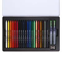 Карандаши акварельные, цельнографитные, 20 цветов+2 кисти+точилка, в металлической коробке WWP-20 Карандаши акварельные, цельнографитные, 20 цветов+2 кисти+точилка, в металлической коробке WWP-20