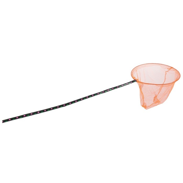 Сачок детский, ручка чёрный горох, 90 см, d=28 см, цвета МИКС Сачок детский, ручка чёрный горох, 90 см, d=28 см, цвета МИКС