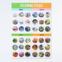 Набор обучающих плакатов «Изучаем мир», 10 в 1, А4 Набор обучающих плакатов «Изучаем мир», 10 в 1, А4