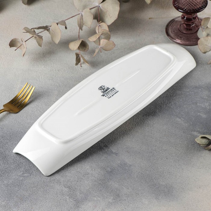Блюдо фарфоровое Wilmax, 35&times;11 см, цвет белый