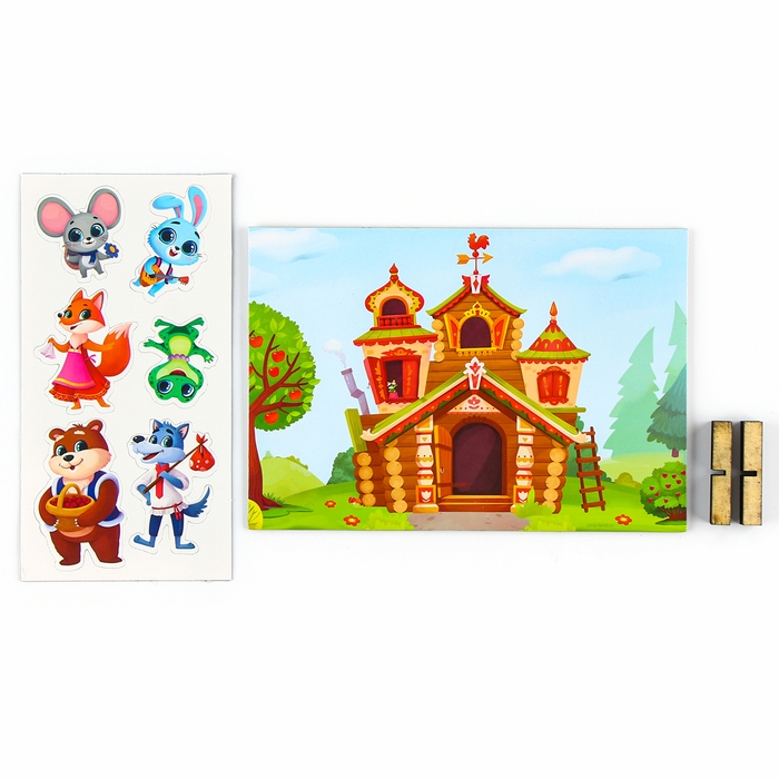 Набор развивающих магнитов. Театр по мотивам русской народной сказки «Теремок» Набор развивающих магнитов. Театр по мотивам русской народной сказки «Теремок»