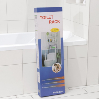 Стеллаж над стиральной машинкой, 65&times;25&times;152 см, цвет чёрный